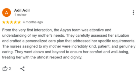 Customer Review of aayan bangalore