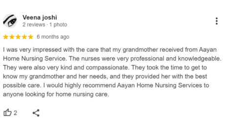 Home Nurse in Bangalore review